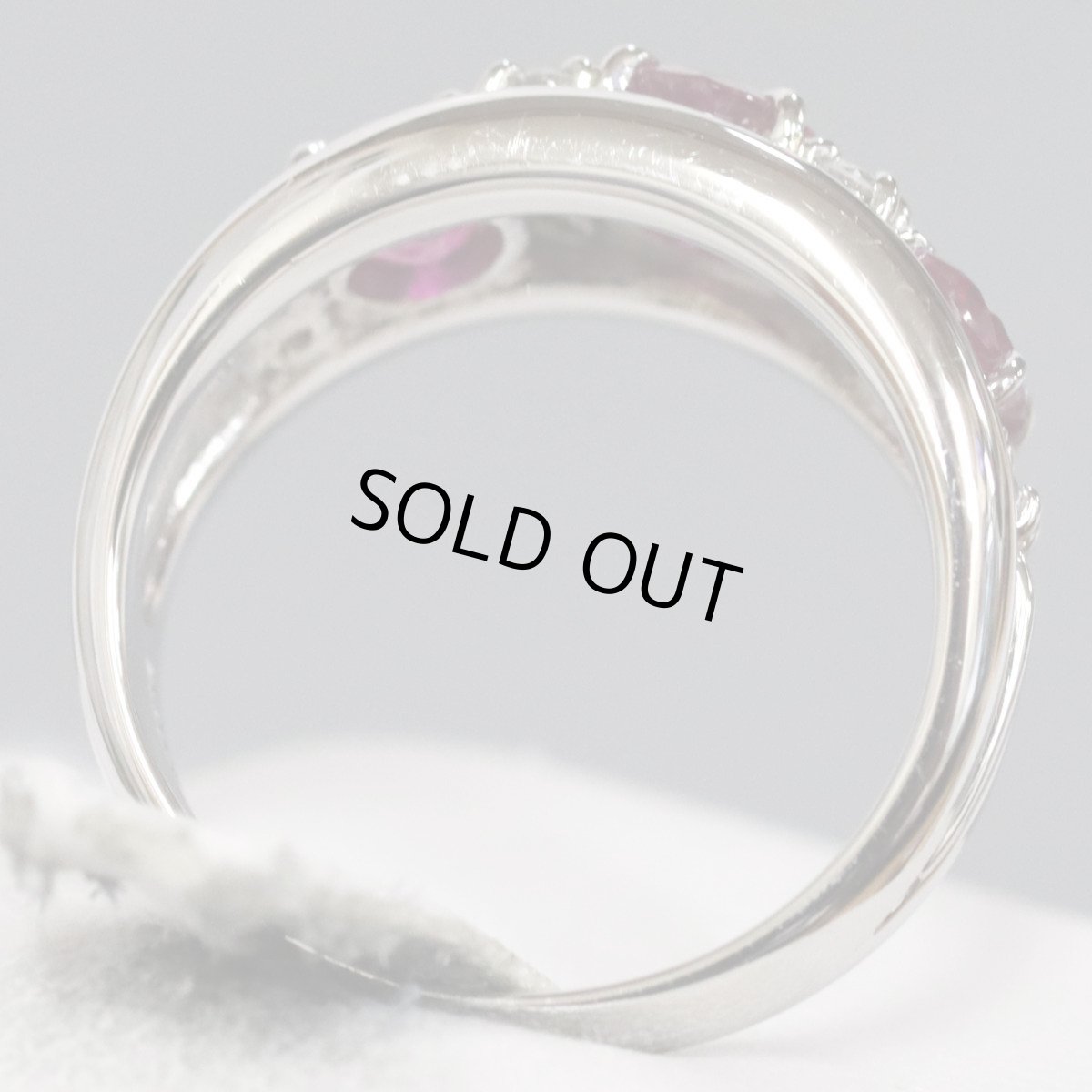 画像5: Pt900ルビーダイヤモンドリング R2.18 D0.21 8.9g #11 (5)