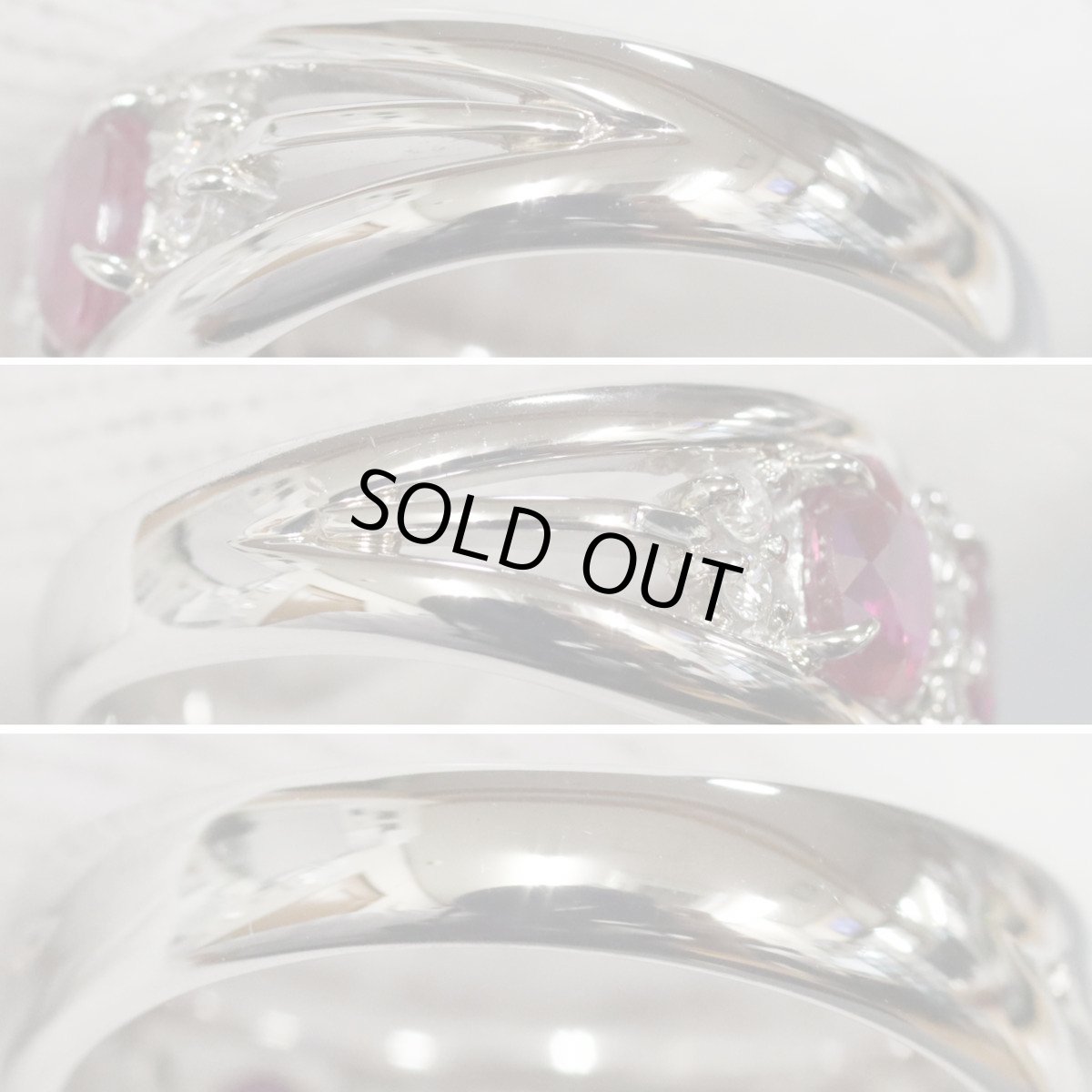 画像6: Pt900ルビーダイヤモンドリング R2.18 D0.21 8.9g #11 (6)