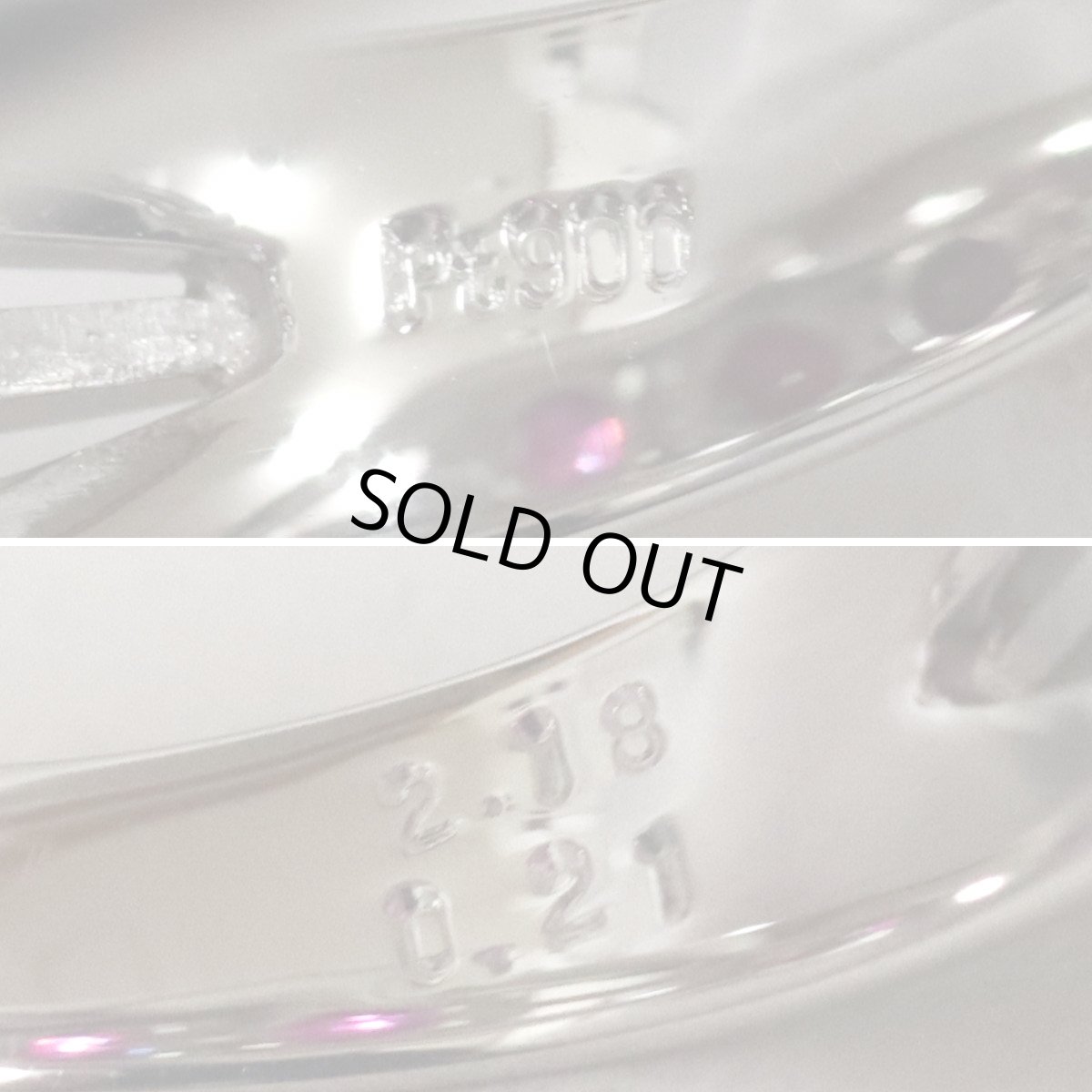 画像7: Pt900ルビーダイヤモンドリング R2.18 D0.21 8.9g #11 (7)