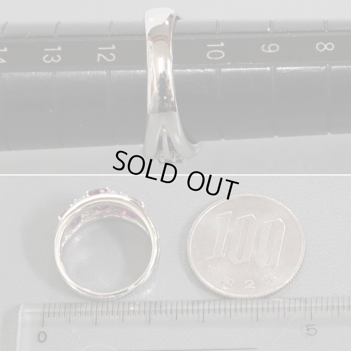 画像8: Pt900ルビーダイヤモンドリング R2.18 D0.21 8.9g #11 (8)