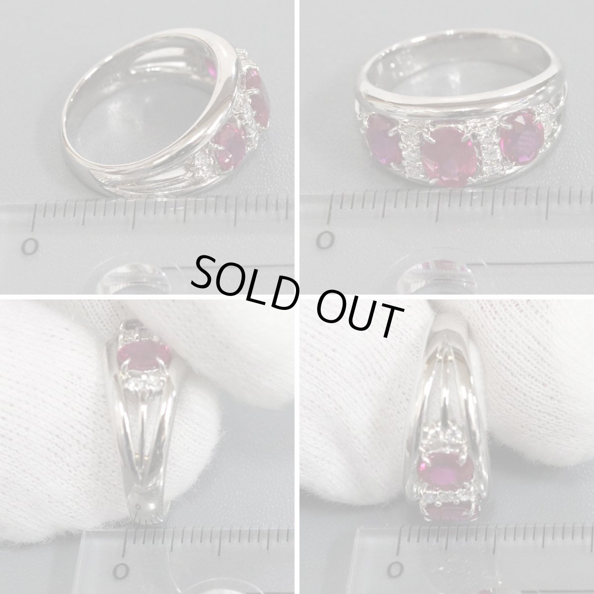 画像9: Pt900ルビーダイヤモンドリング R2.18 D0.21 8.9g #11 (9)