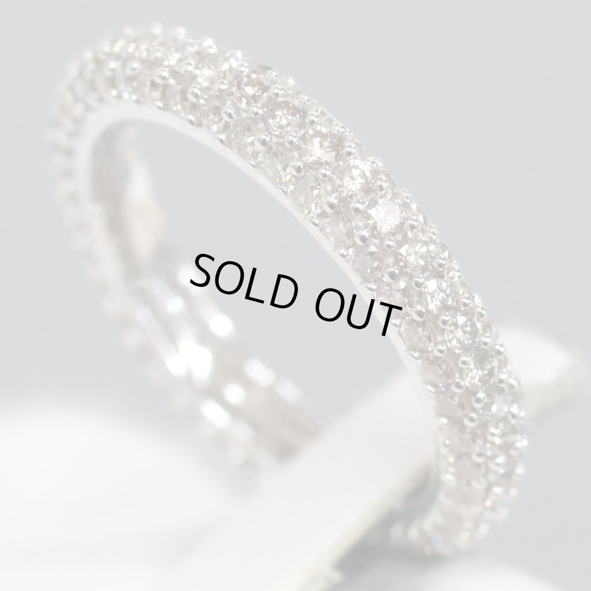 画像2: K18WGブラウンダイヤモンドリング フルエタニティ D1.46 2.7g #11 (2)