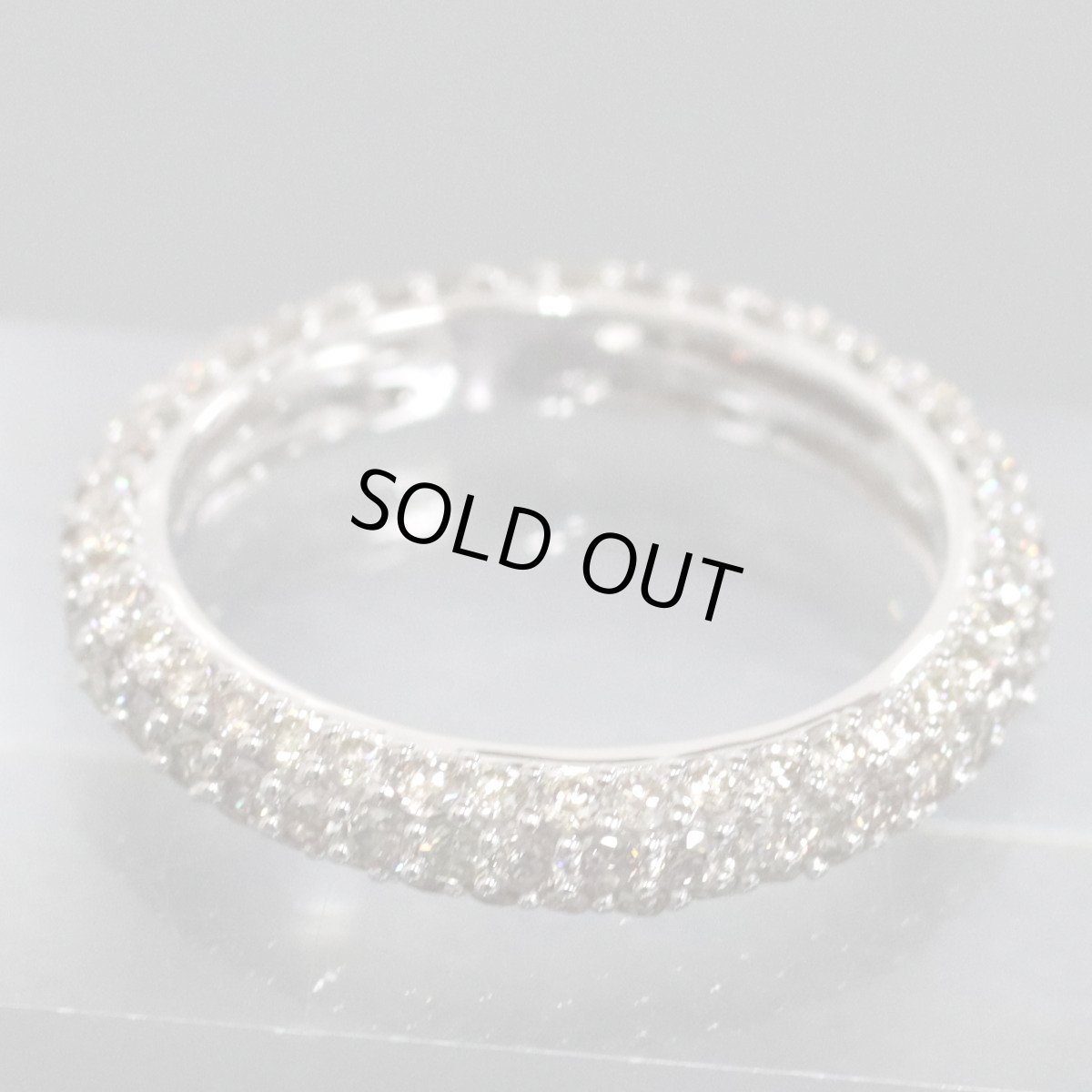 画像4: K18WGブラウンダイヤモンドリング フルエタニティ D1.46 2.7g #11 (4)