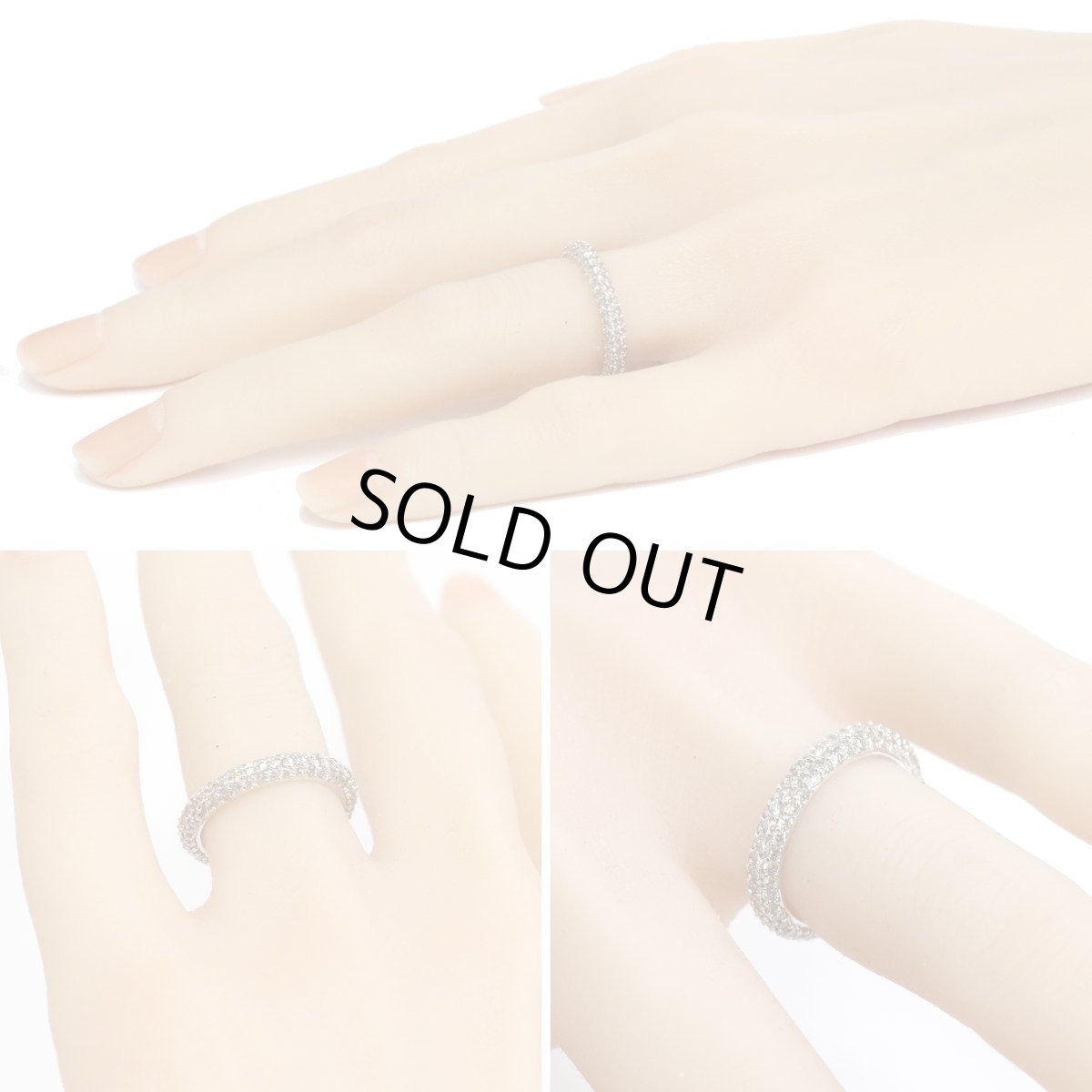 画像9: K18WGブラウンダイヤモンドリング フルエタニティ D1.46 2.7g #11 (9)