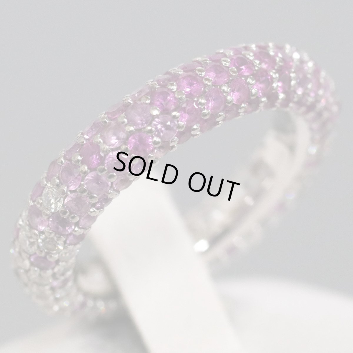 画像3: ポンテヴェキオ エテルノ K18WGピンクサファイアダイヤモンドリング フルエタニティ PS1.75 D1.42 9.4g #9.5 (3)