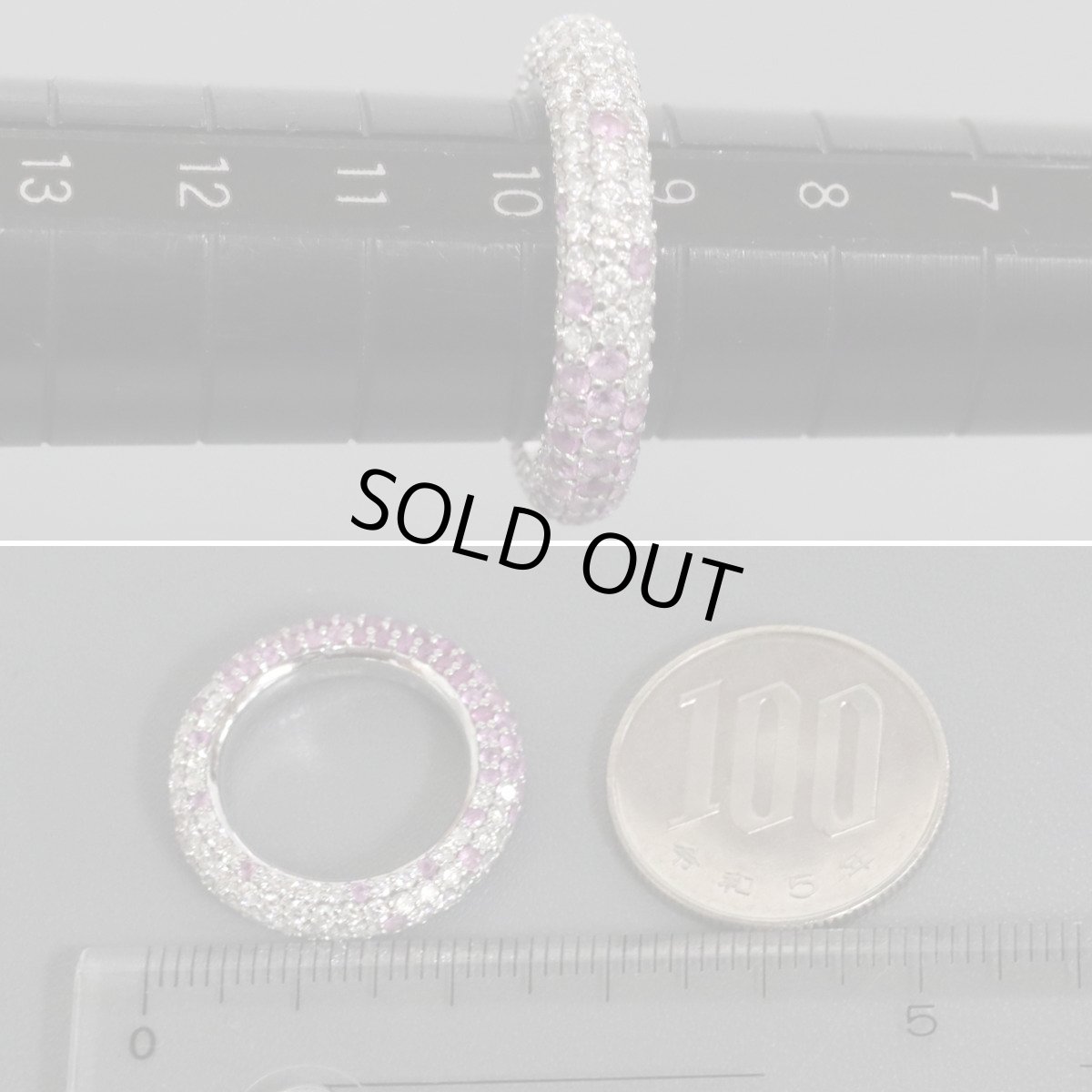 画像6: ポンテヴェキオ エテルノ K18WGピンクサファイアダイヤモンドリング フルエタニティ PS1.75 D1.42 9.4g #9.5 (6)