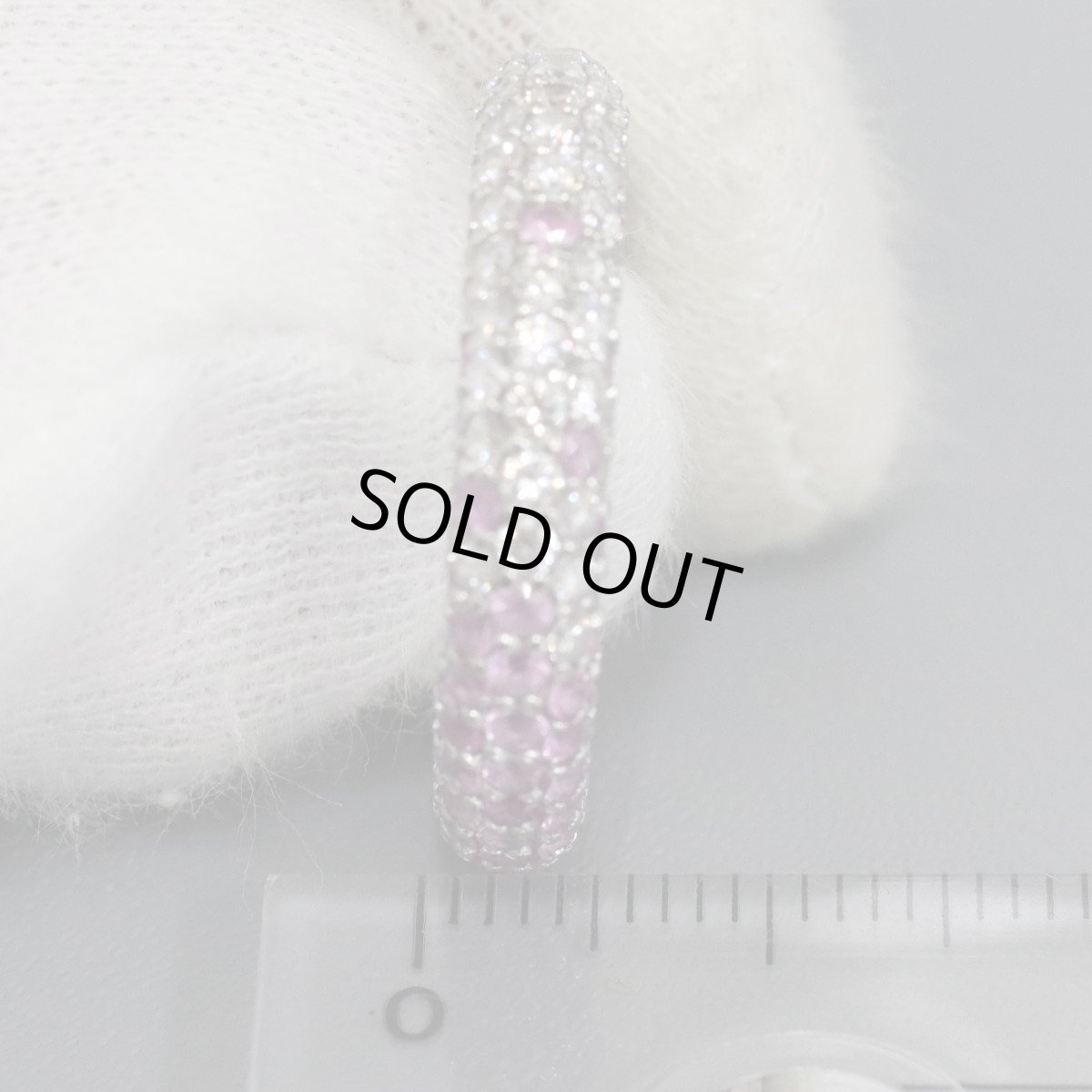 画像7: ポンテヴェキオ エテルノ K18WGピンクサファイアダイヤモンドリング フルエタニティ PS1.75 D1.42 9.4g #9.5 (7)