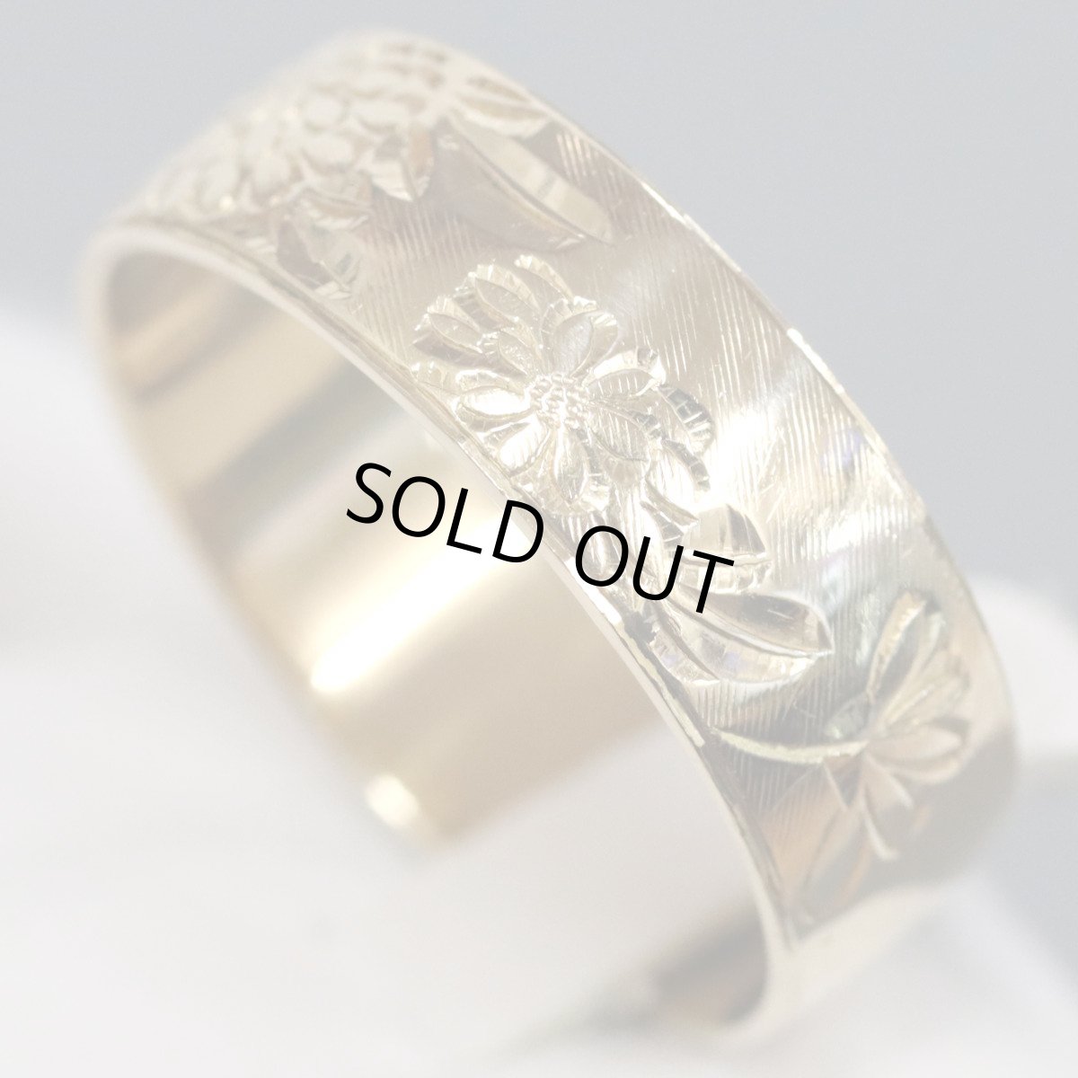 画像2: K18リング 6.8g 約#22 手彫り (2)