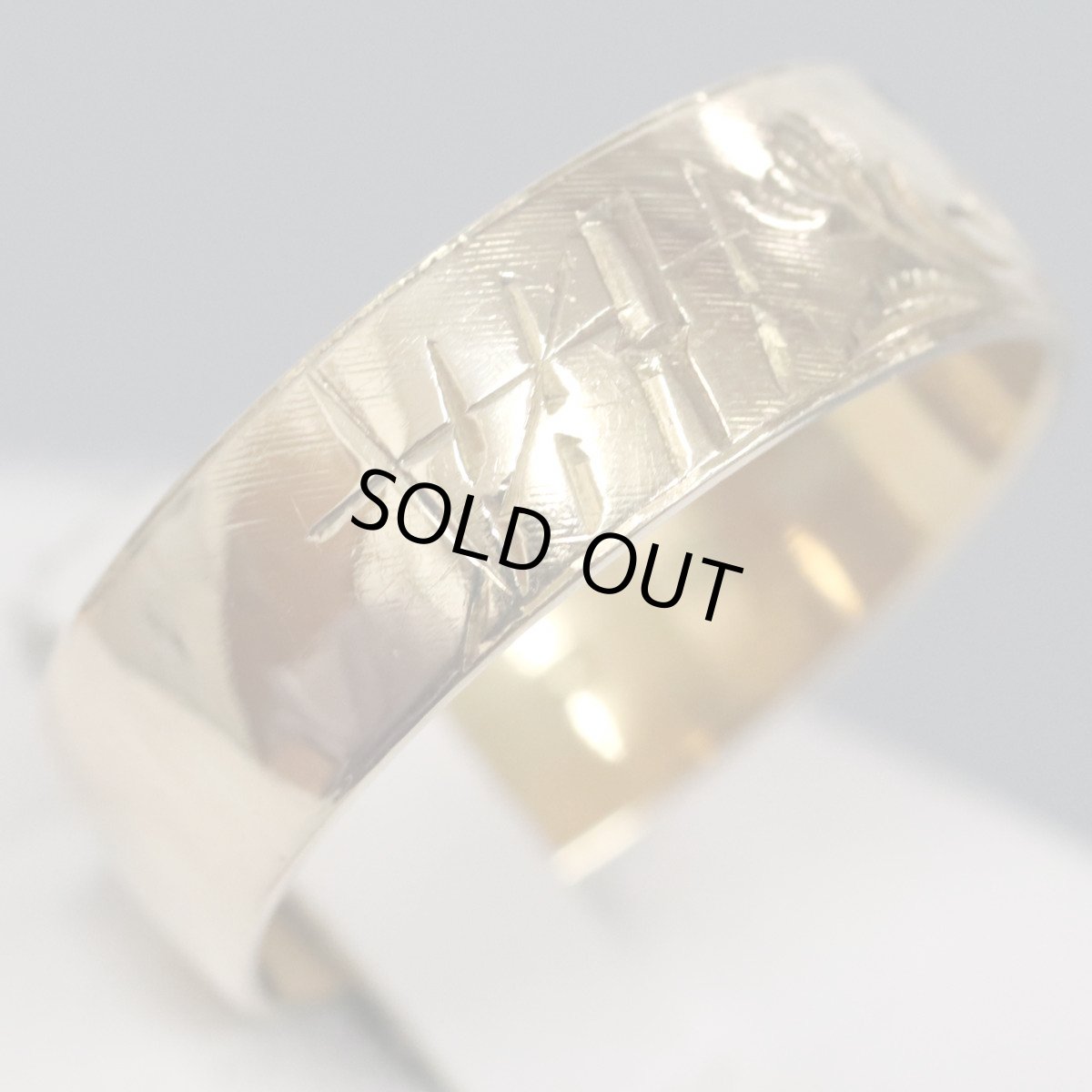 画像5: K18リング 6.8g 約#22 手彫り (5)