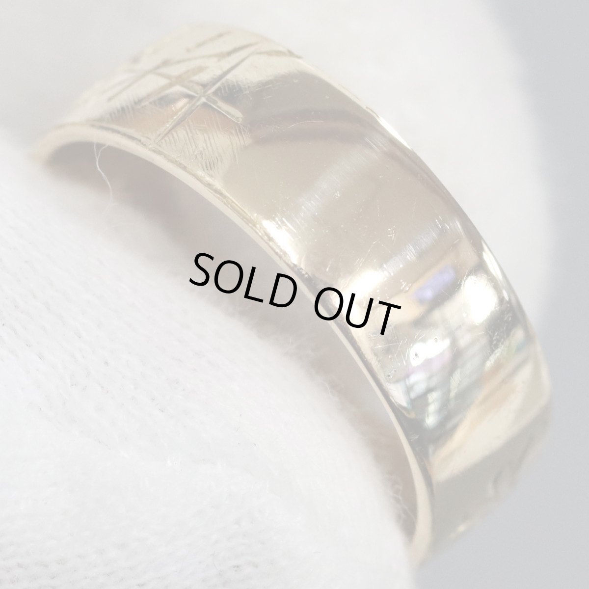 画像6: K18リング 6.8g 約#22 手彫り (6)