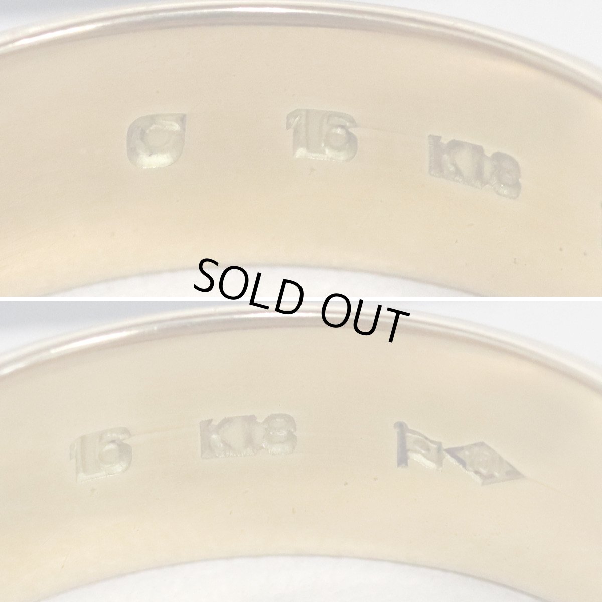 画像8: K18リング 6.8g 約#22 手彫り (8)