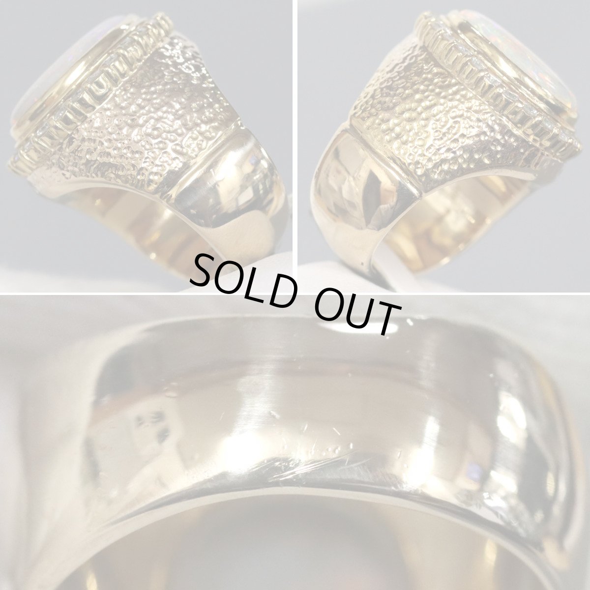 画像5: K18ホワイトオパールダイヤモンドリング D1.26 39.4g #16.5 (5)