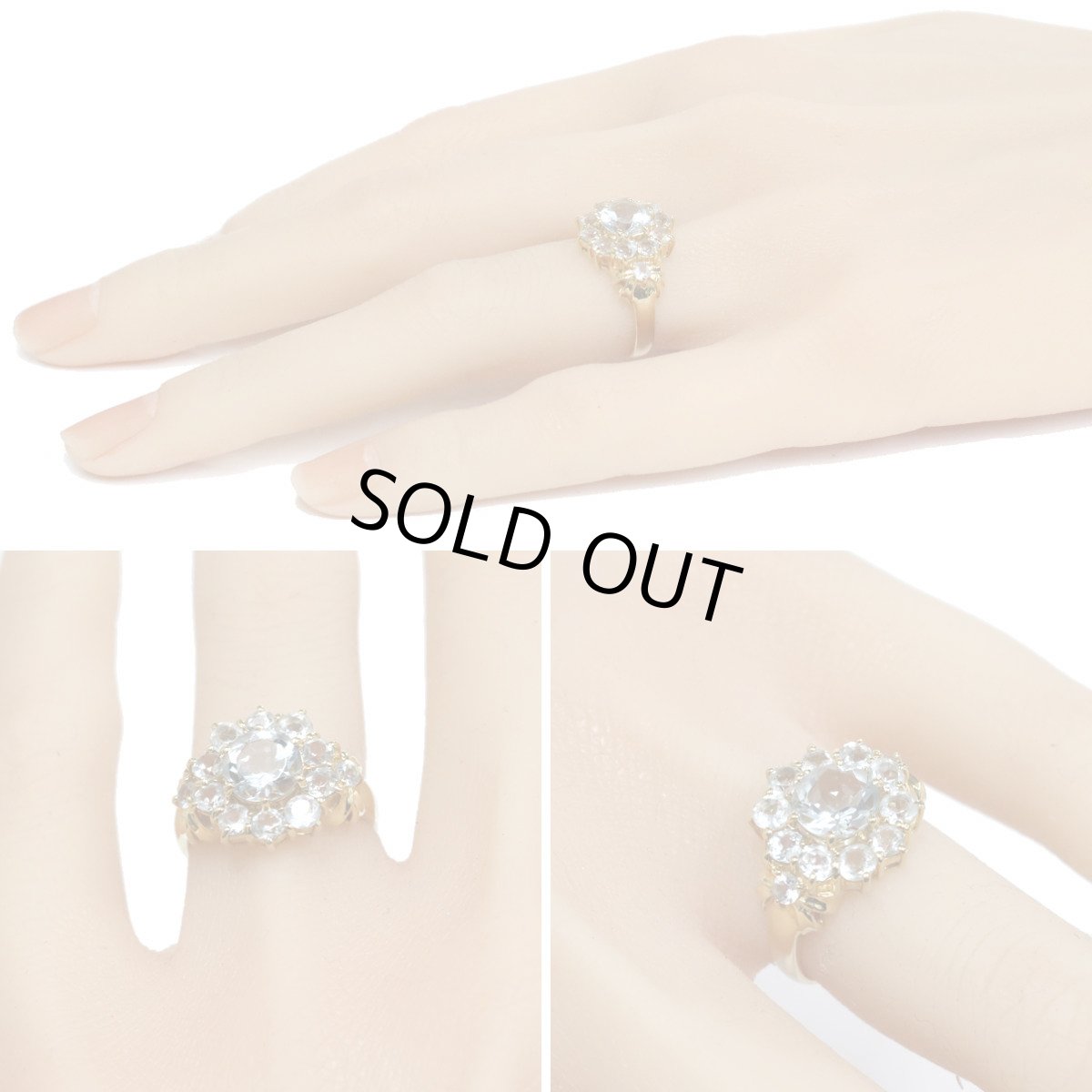 画像10: K18アクアマリンリング 4.8g #11 (10)