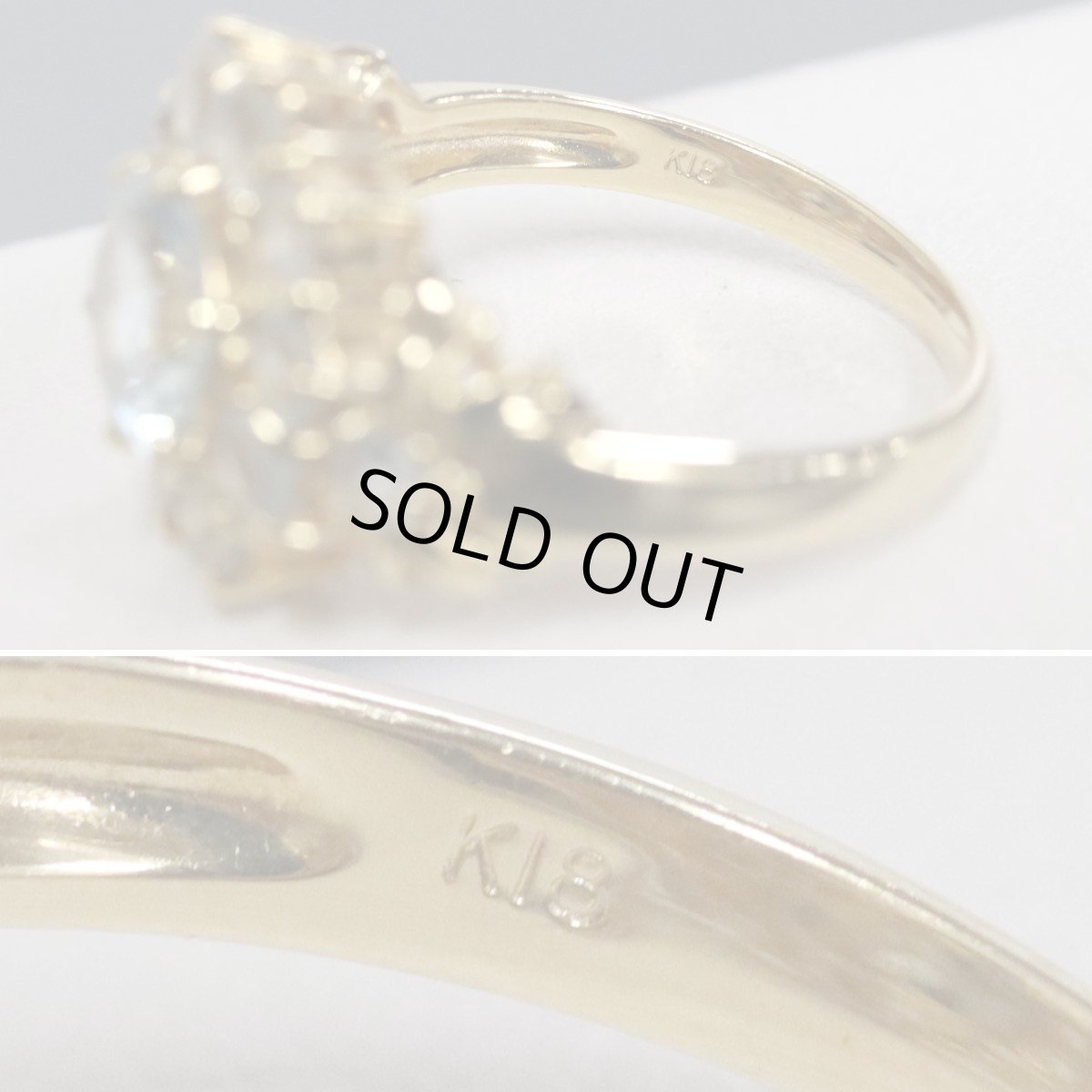 画像7: K18アクアマリンリング 4.8g #11 (7)