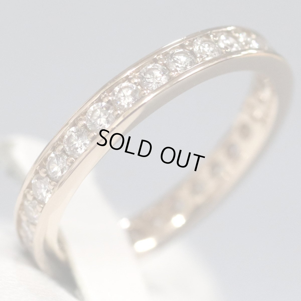 画像2: K18PGダイヤモンドリング フルエタニティリング D0.75 2.9g #11 (2)