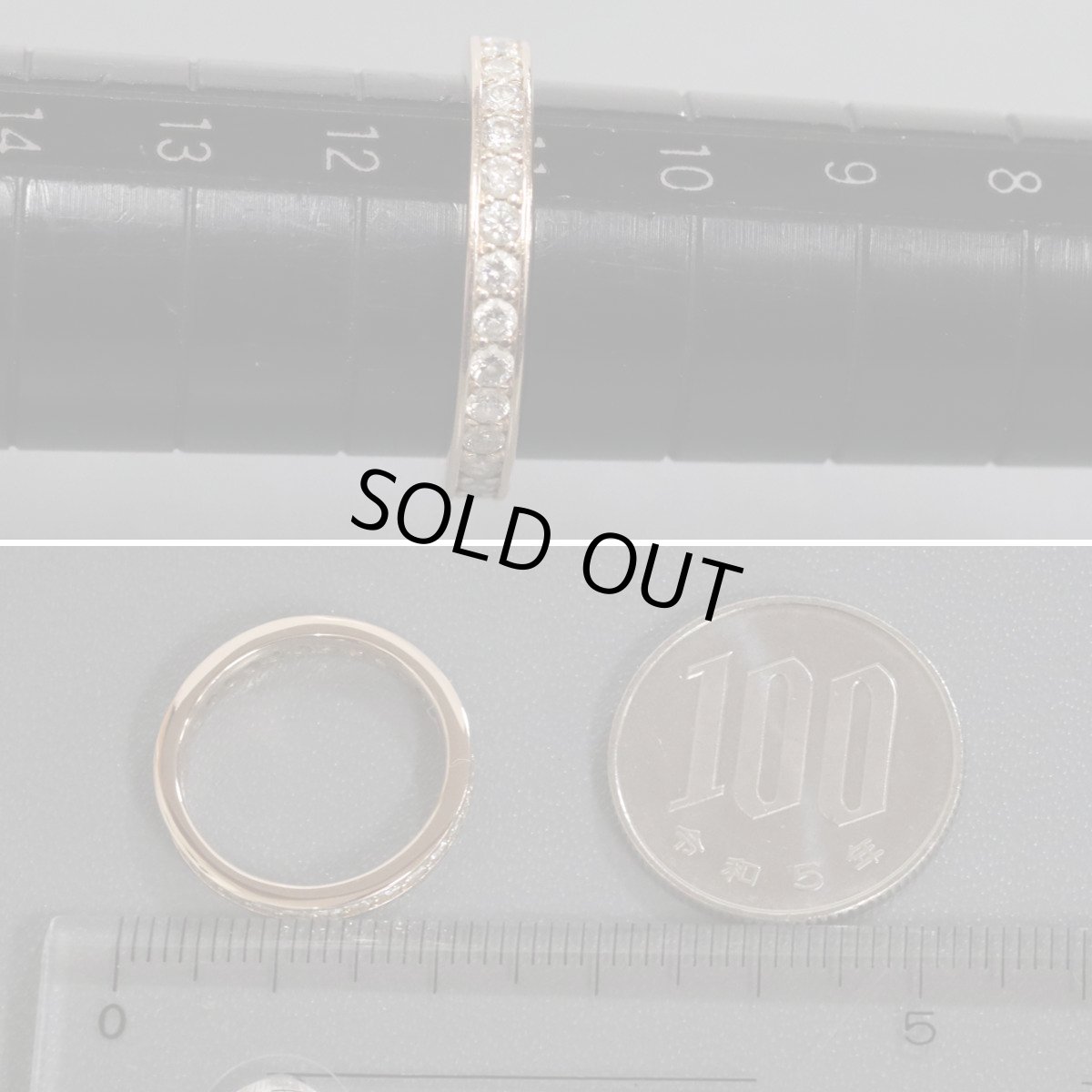 画像7: K18PGダイヤモンドリング フルエタニティリング D0.75 2.9g #11 (7)