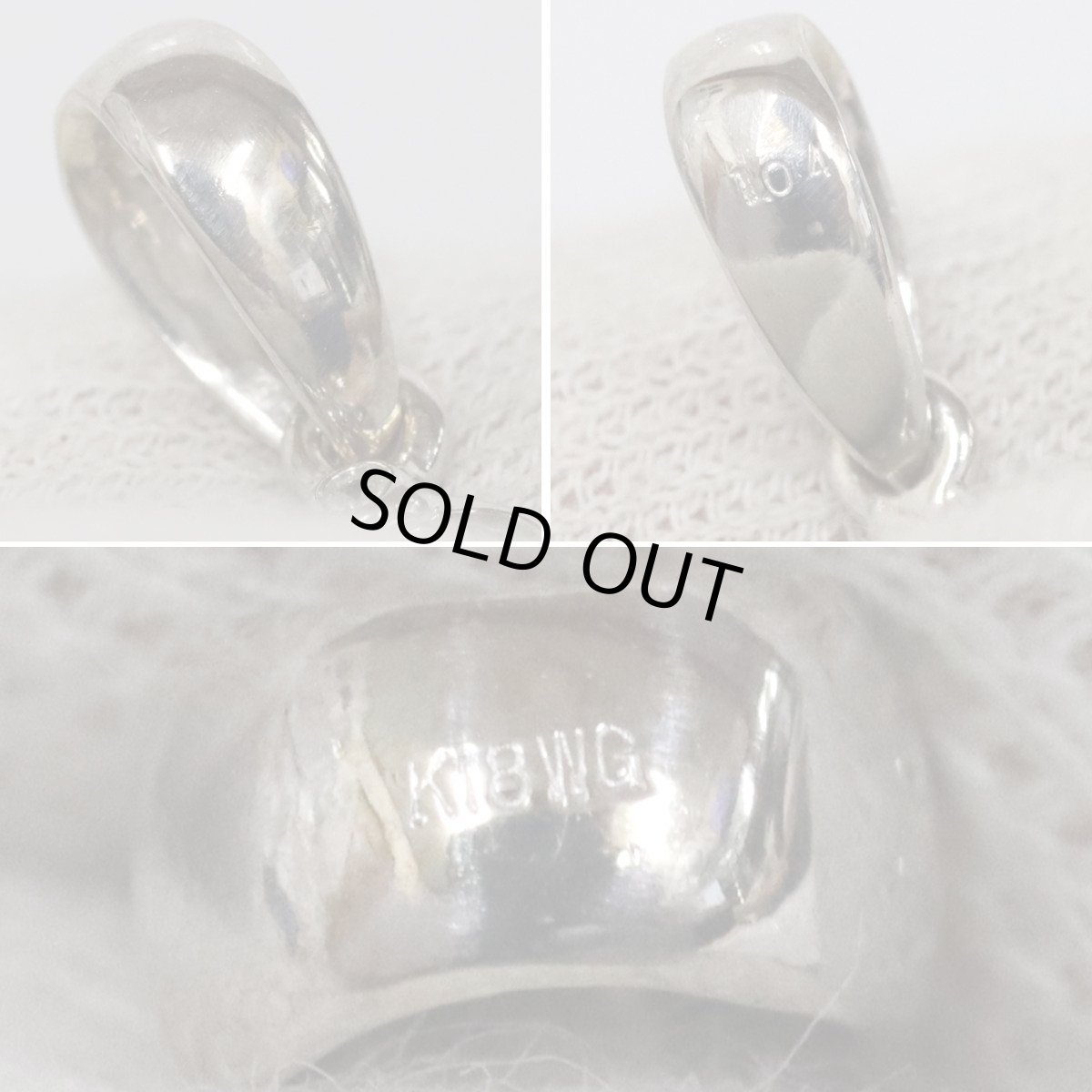 画像7: K18ダイヤモンドペンダントトップ 十字架モチーフ D1.04 6.5g ホワイトゴールド (7)