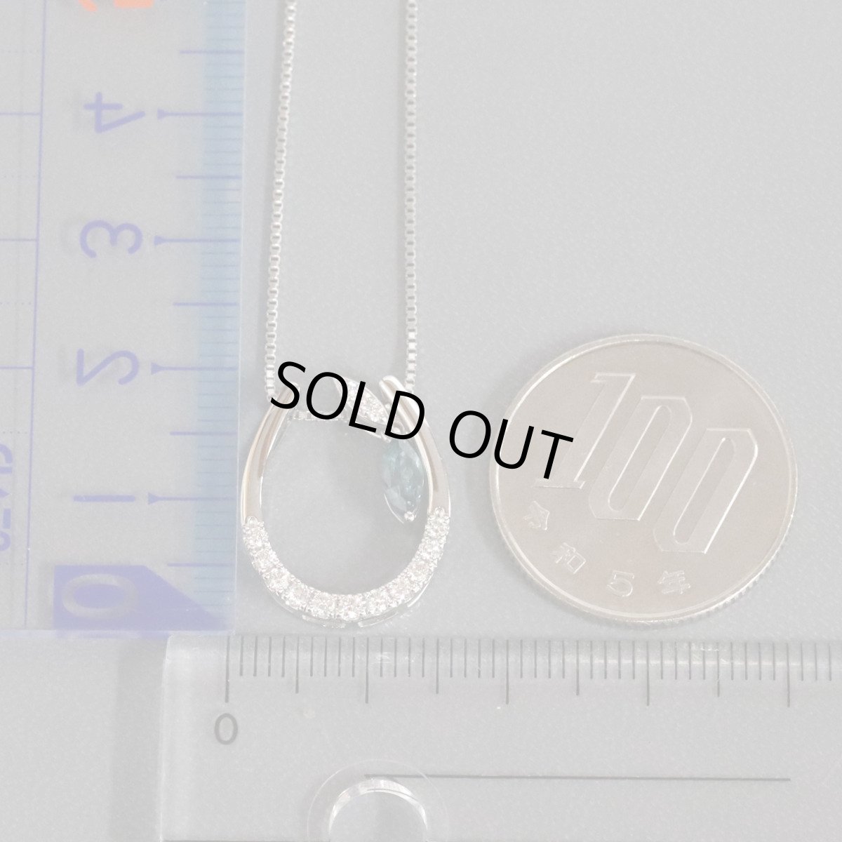 画像10: Pt950/850アレキサンドライトダイヤモンドペンダント A0.26 D0.02 D0.17 6.2g (10)