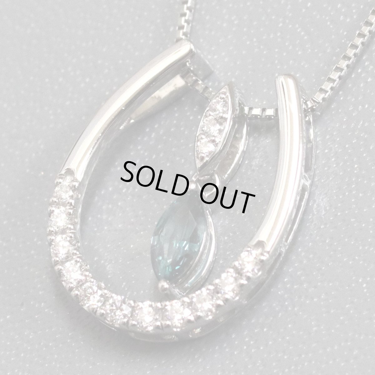 画像2: Pt950/850アレキサンドライトダイヤモンドペンダント A0.26 D0.02 D0.17 6.2g (2)