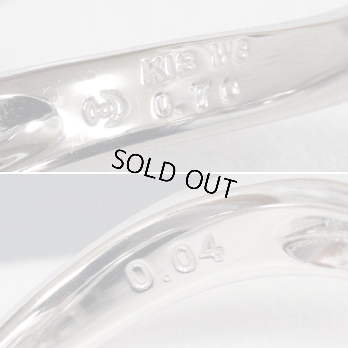 画像7: タサキ K18WGパールダイヤモンドリング 0.70 D0.04 5.8g #12 (7)