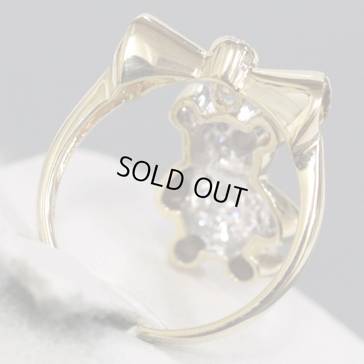 画像3: ポンテヴェキオ 18Kダイヤモンドリング ベアーモチーフ D0.20 4.3g #7 (3)