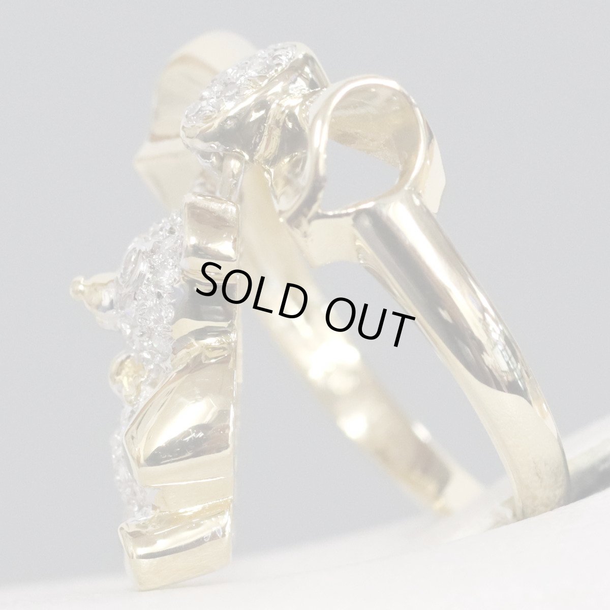 画像4: ポンテヴェキオ 18Kダイヤモンドリング ベアーモチーフ D0.20 4.3g #7 (4)