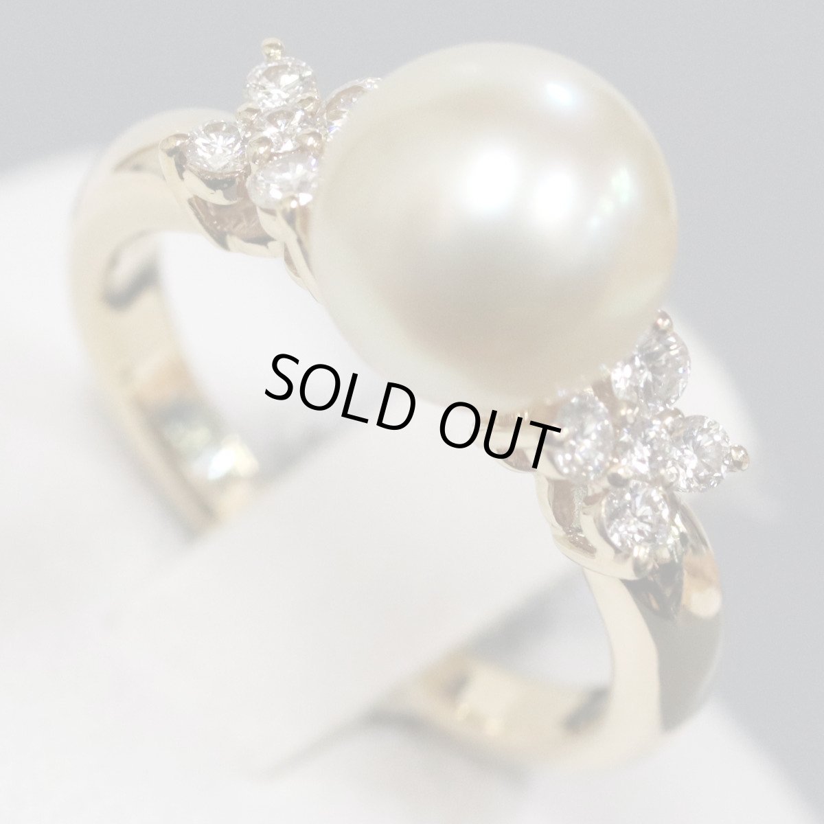 画像3: タサキ K18パールダイヤモンドリング D0.22 4.5g #9.5 (3)