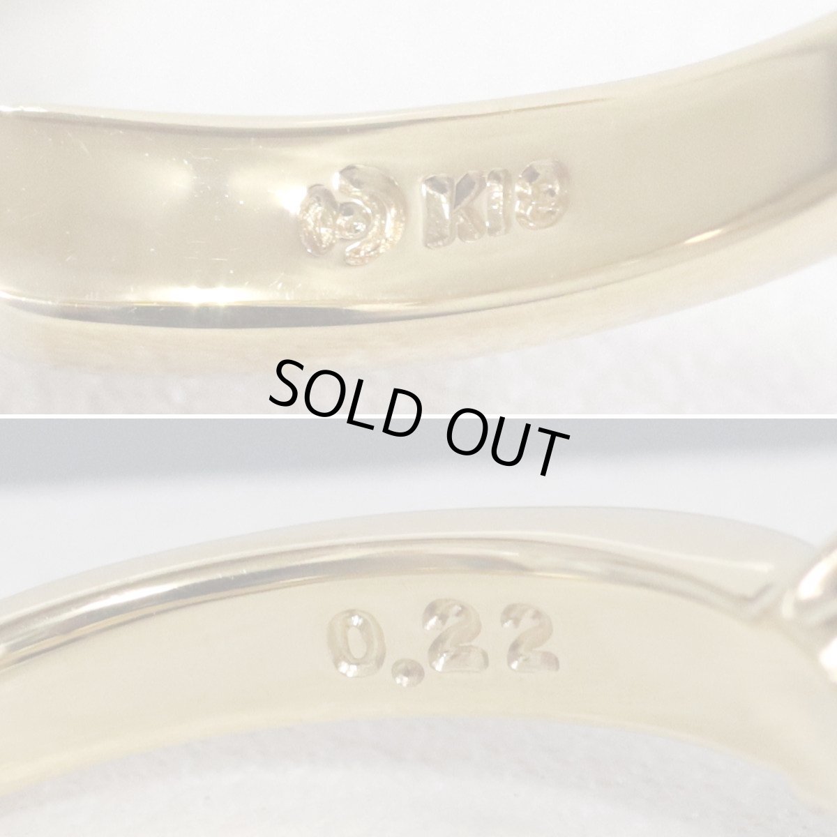 画像6: タサキ K18パールダイヤモンドリング D0.22 4.5g #9.5 (6)