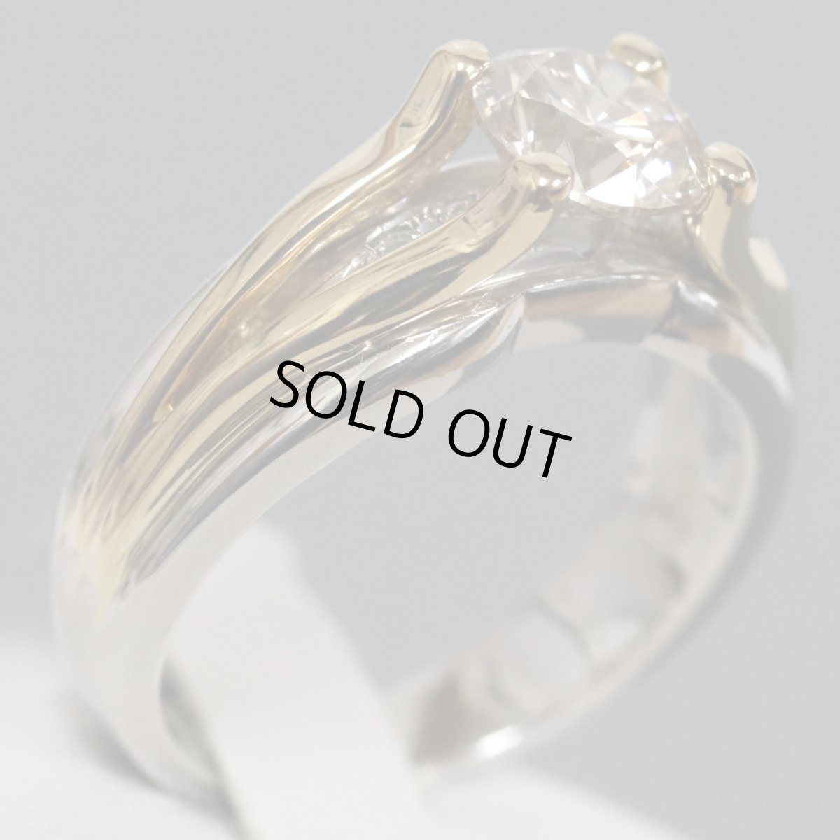 画像3: Pt900/K18ブラウンダイヤモンドリング D1.071 D0.05 9.3g #11 ソーティング (3)