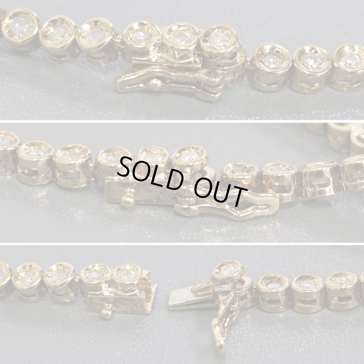 画像5: K18テニスブレスレット ダイヤモンド D1.02 10.8g (5)