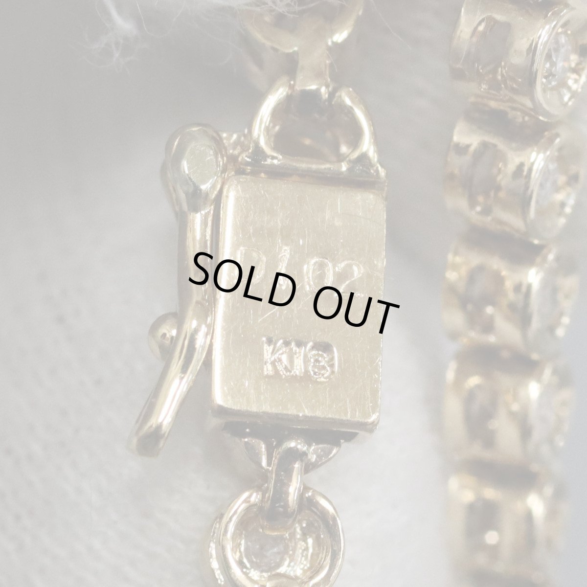 画像6: K18テニスブレスレット ダイヤモンド D1.02 10.8g (6)