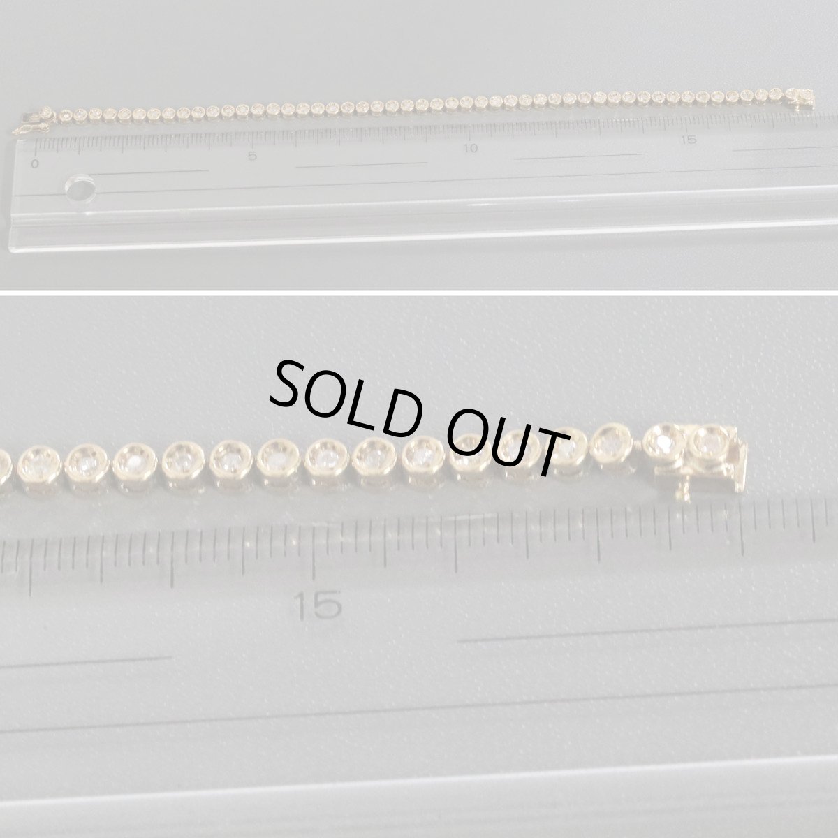 画像8: K18テニスブレスレット ダイヤモンド D1.02 10.8g (8)