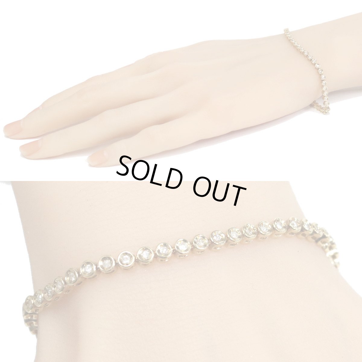 画像9: K18テニスブレスレット ダイヤモンド D1.02 10.8g (9)