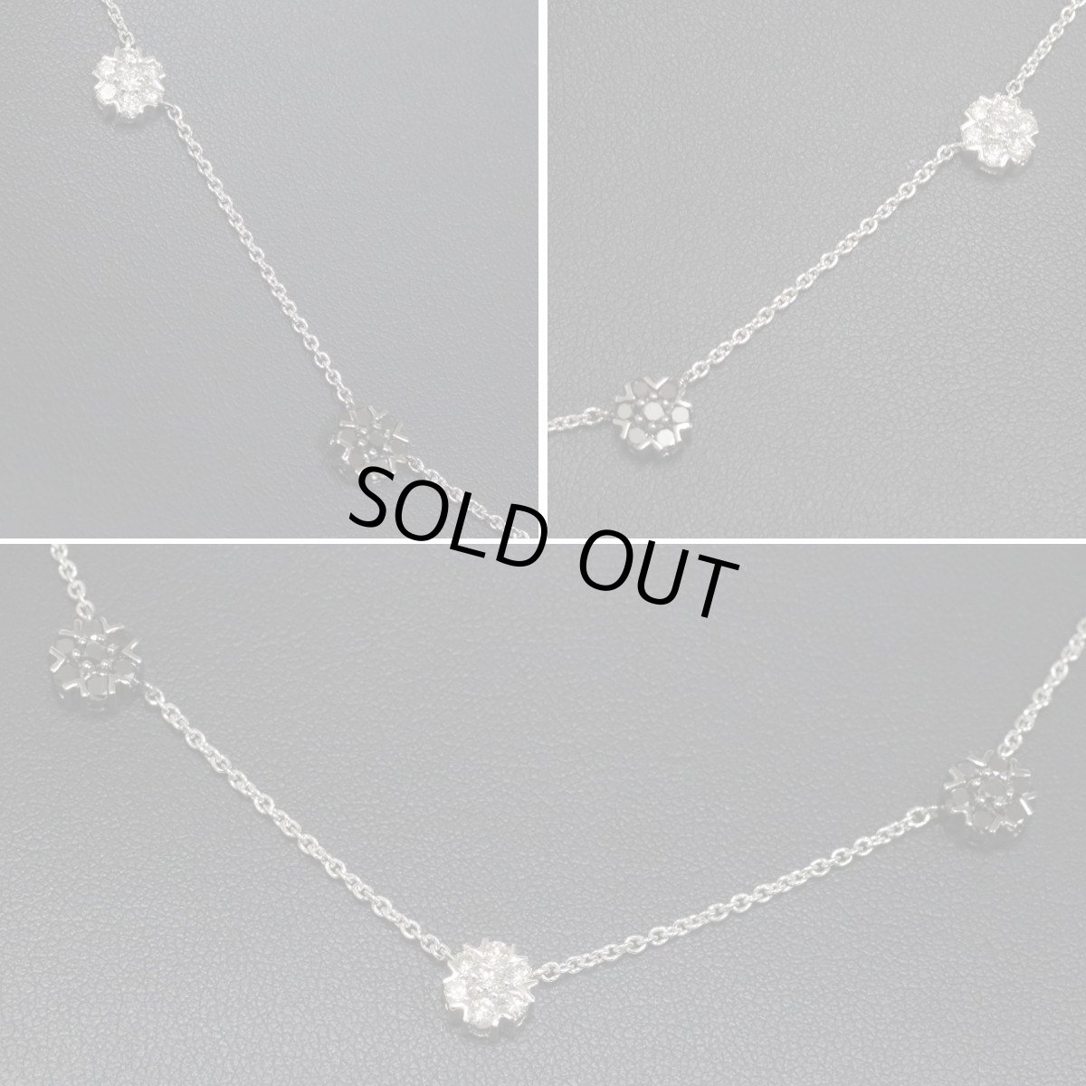 画像3: 750ダイヤモンドネックレス ブラックダイヤモンド フラワーモチーフ D0.75 BkD0.55 7.3g (3)