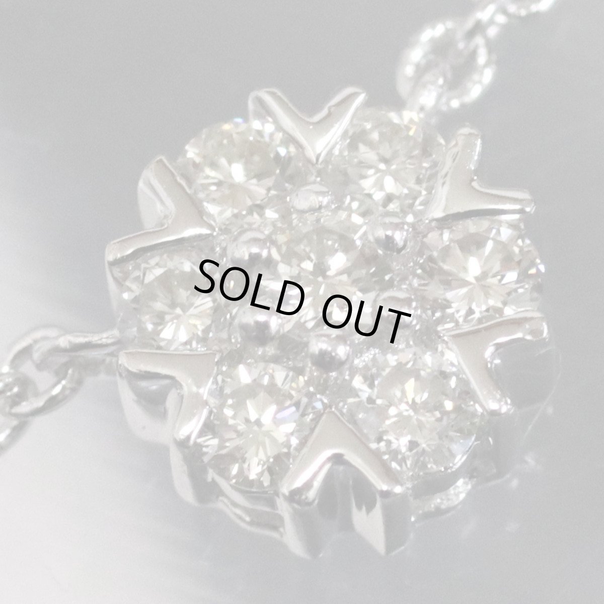 画像5: 750ダイヤモンドネックレス ブラックダイヤモンド フラワーモチーフ D0.75 BkD0.55 7.3g (5)