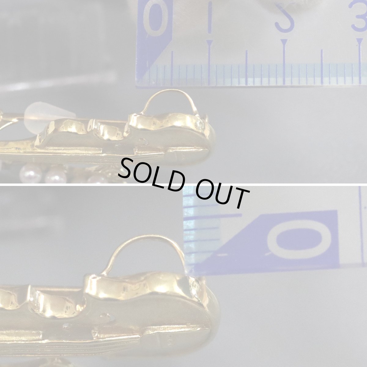 画像7: K18パールブローチ/ペンダントトップ ヴァイオリンモチーフ 7.0g (7)