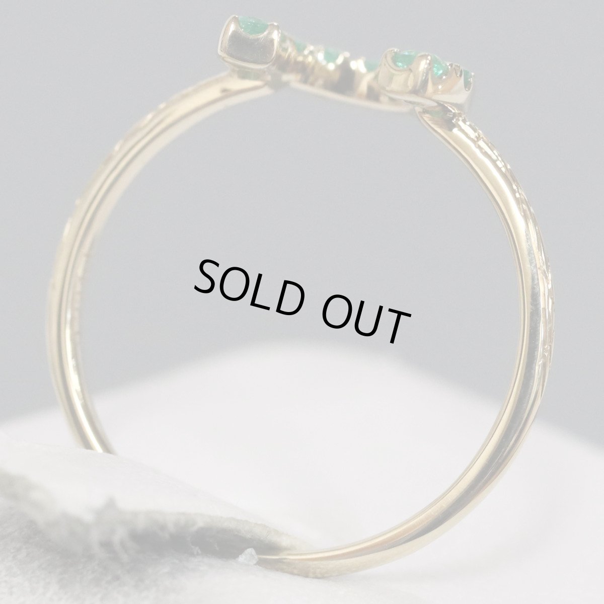 画像5: Au750エメラルドリング ホースシューモチーフ E0.224 1.6g #11 (5)