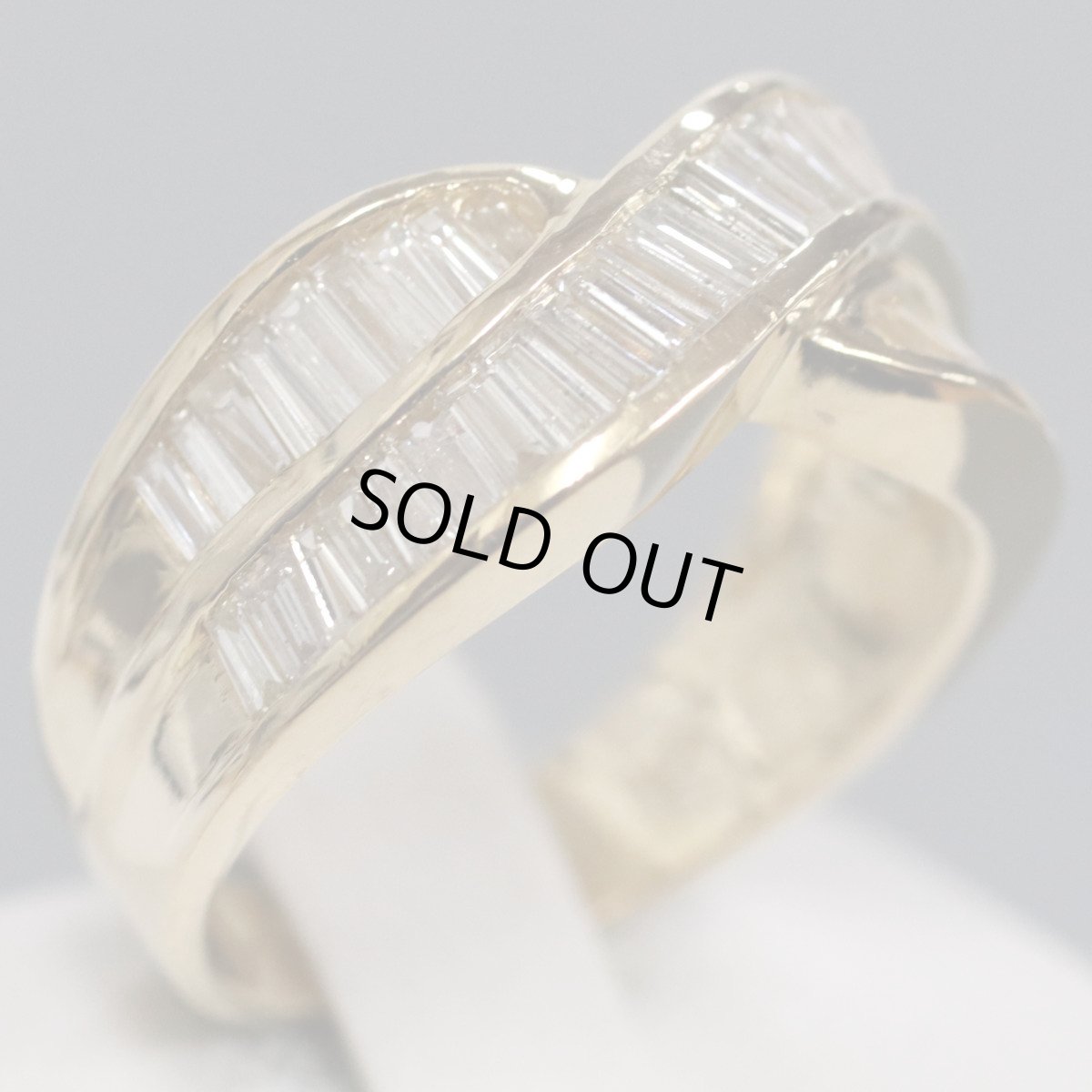 画像1: K18ダイヤモンドリング D1.00 6.2g #11 (1)