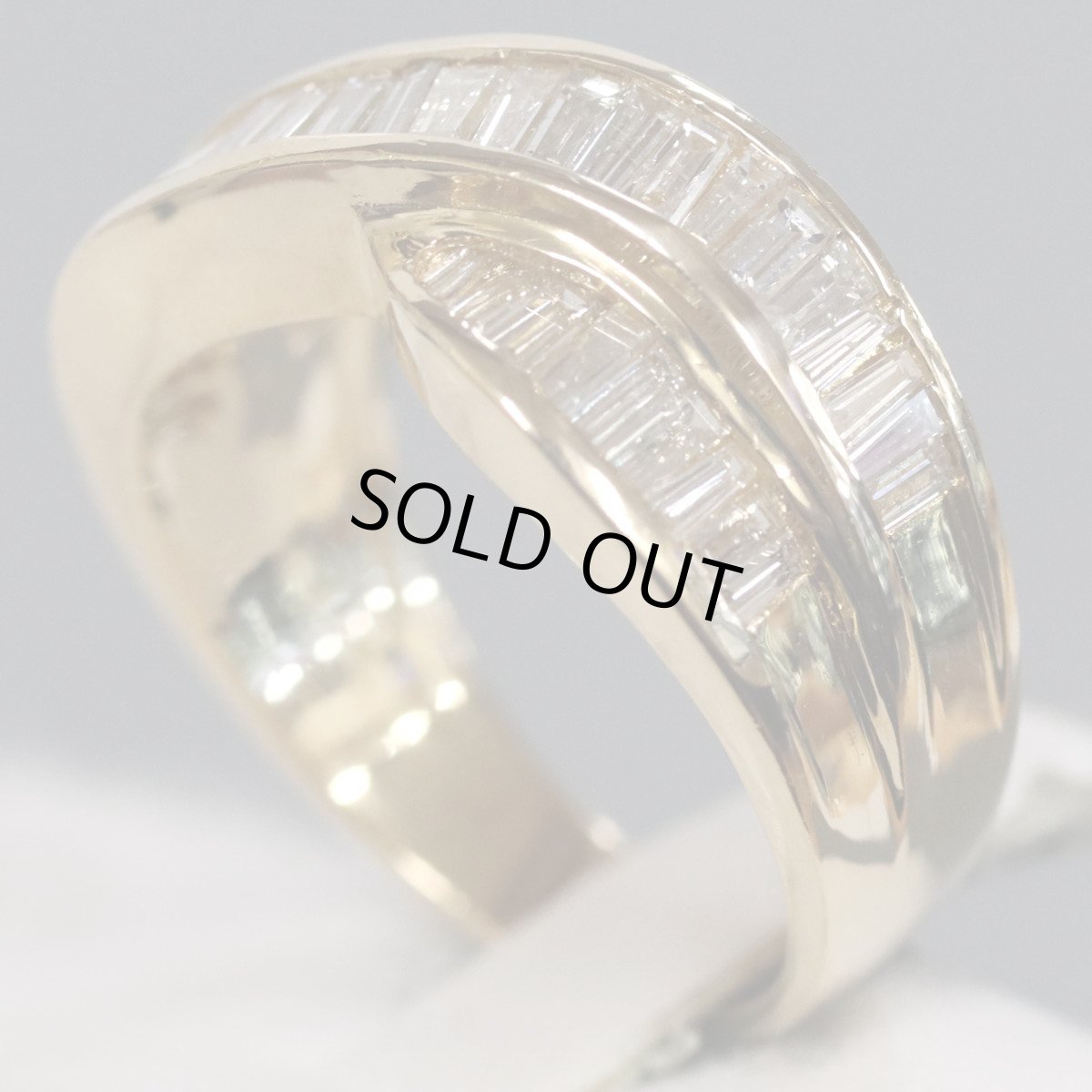 画像2: K18ダイヤモンドリング D1.00 6.2g #11 (2)