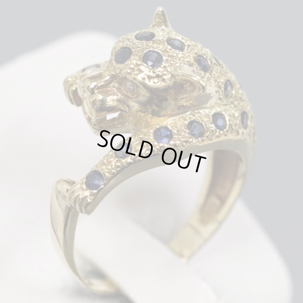 画像3: K18サファイアダイヤモンドリング パンサーモチーフ S0.70 5.4g #12 (3)