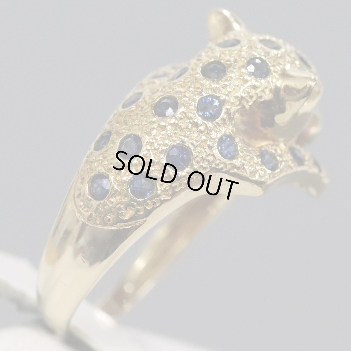 画像4: K18サファイアダイヤモンドリング パンサーモチーフ S0.70 5.4g #12 (4)