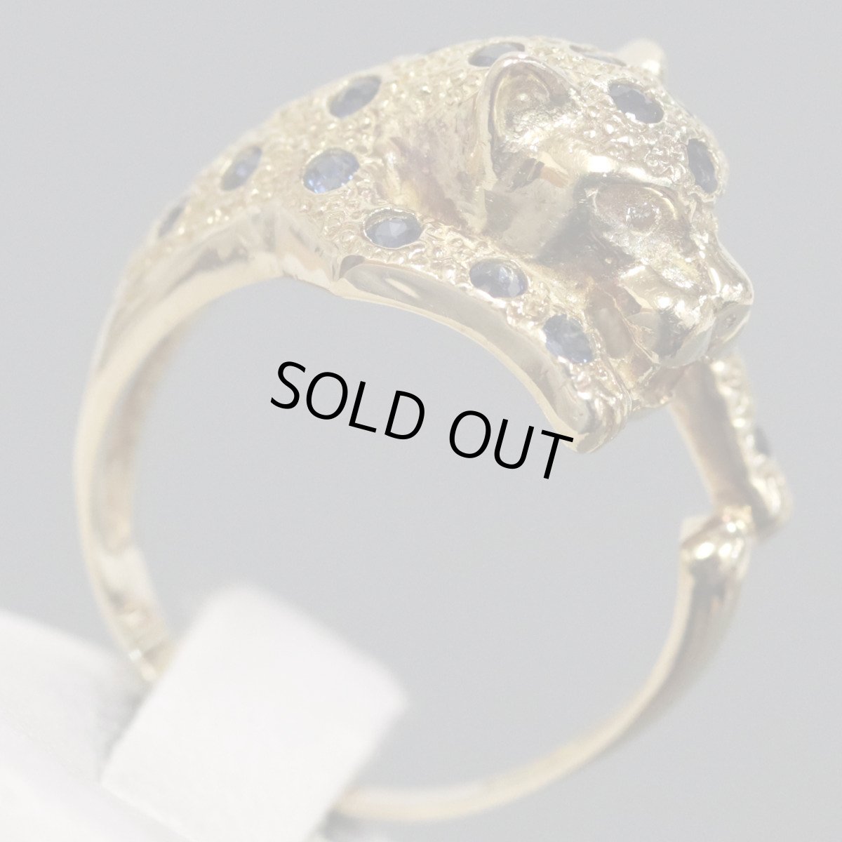 画像5: K18サファイアダイヤモンドリング パンサーモチーフ S0.70 5.4g #12 (5)