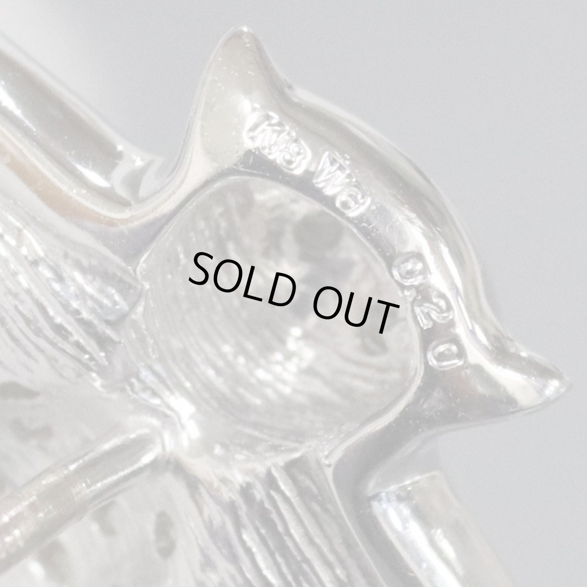 画像7: K18WGダイヤモンドピンブローチ モモンガモチーフ D0.20 4.8g (7)