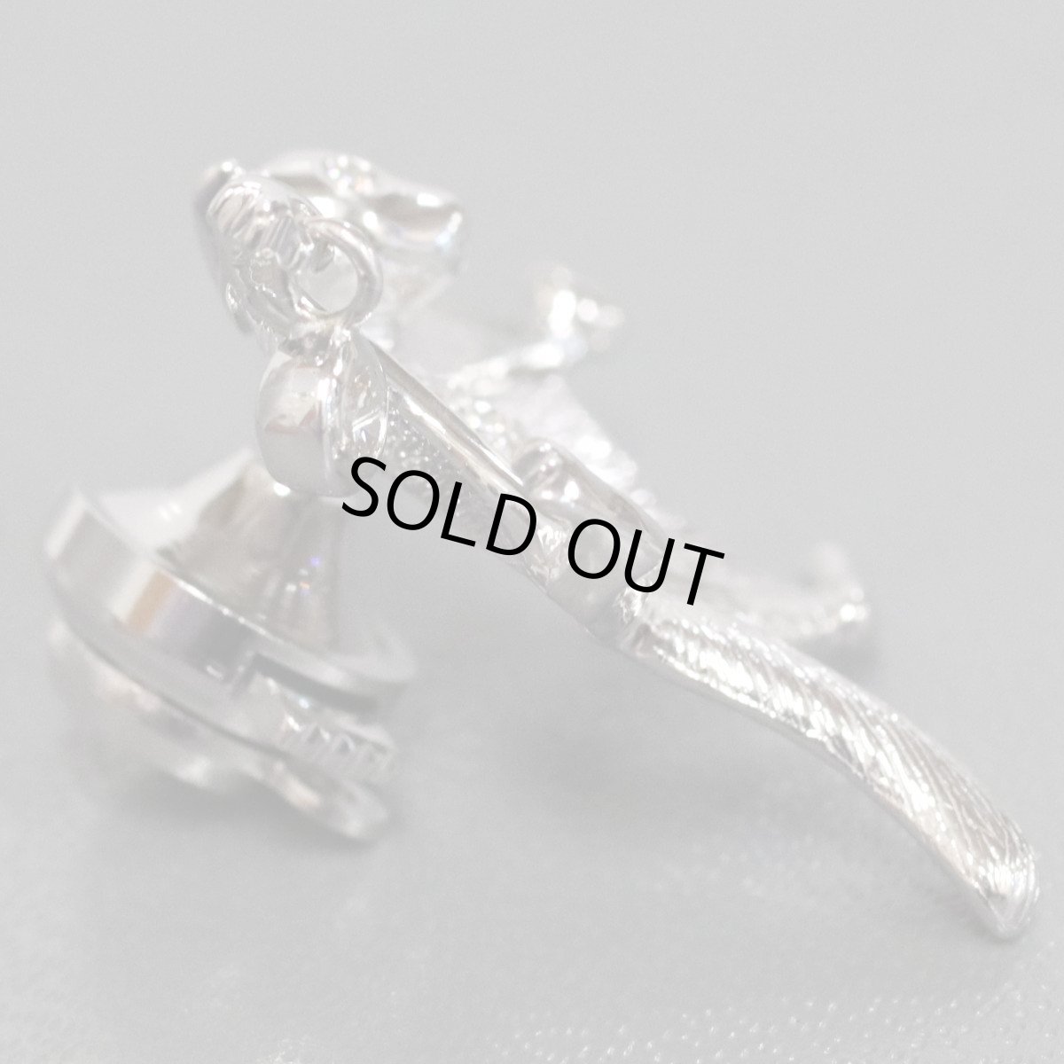 画像8: K18WGダイヤモンドピンブローチ モモンガモチーフ D0.20 4.8g (8)