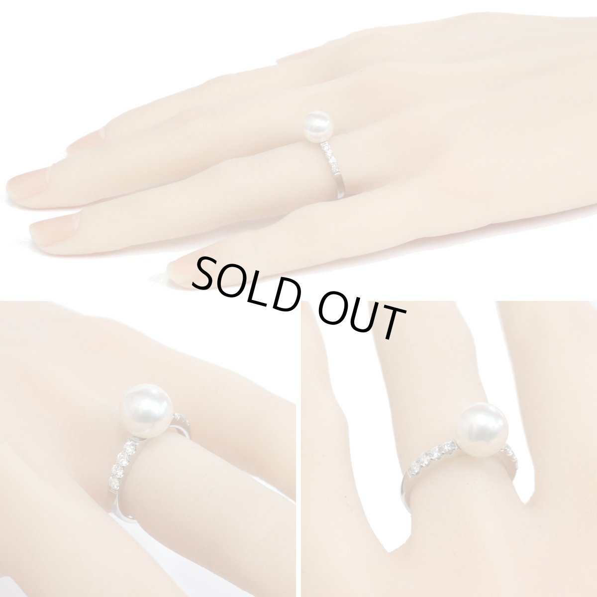 画像10: Pt900パールダイヤモンドリング D0.25 3.6g #11 (10)