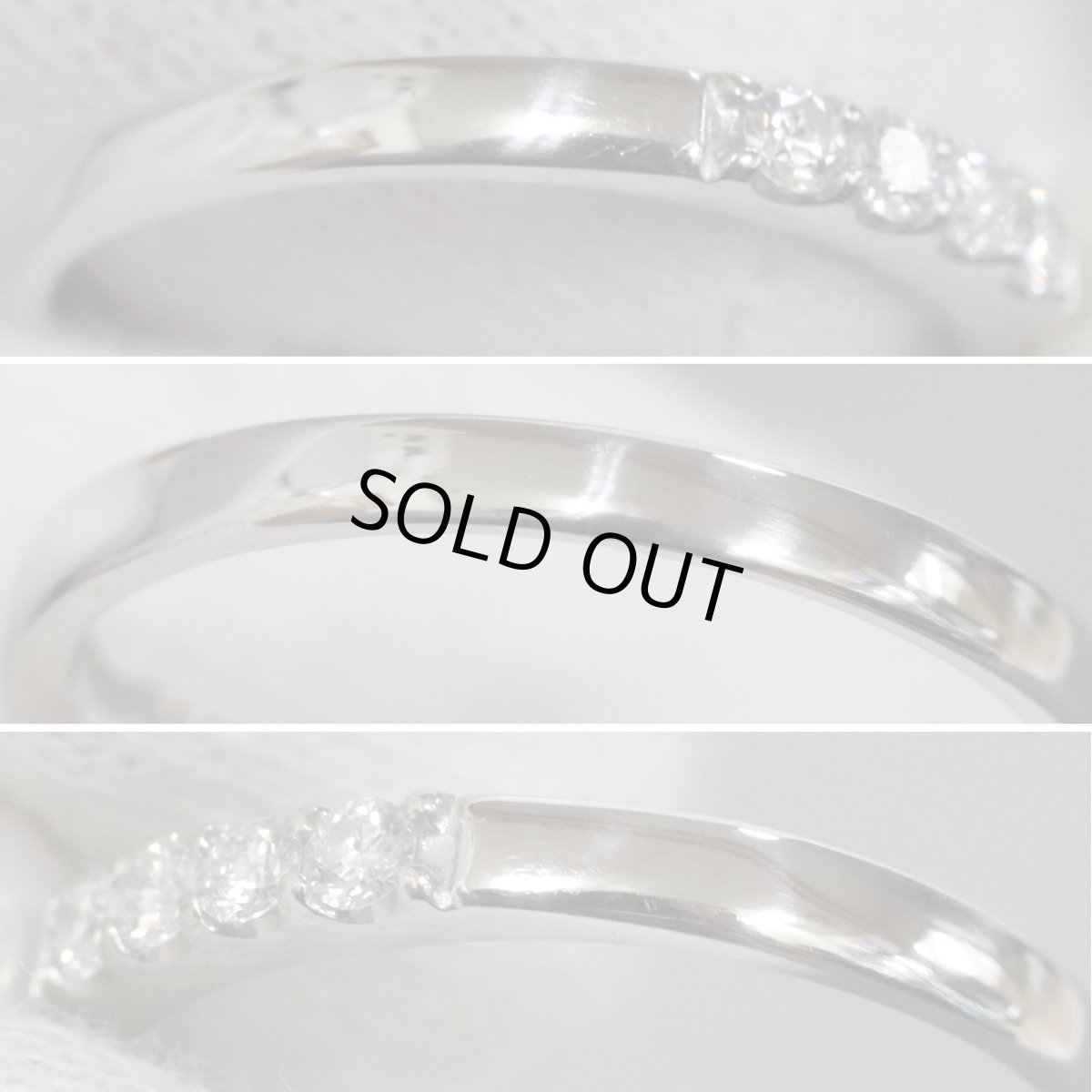 画像7: Pt900パールダイヤモンドリング D0.25 3.6g #11 (7)