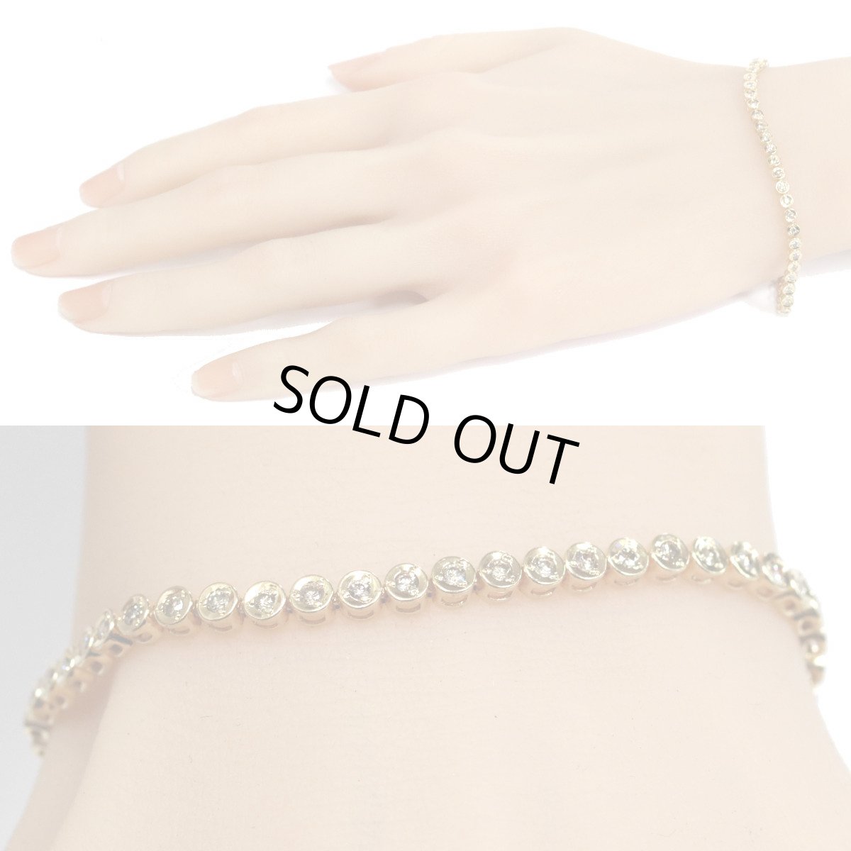 画像8: K18テニスブレスレット ブラウンダイヤモンド D1.00 7.8g (8)