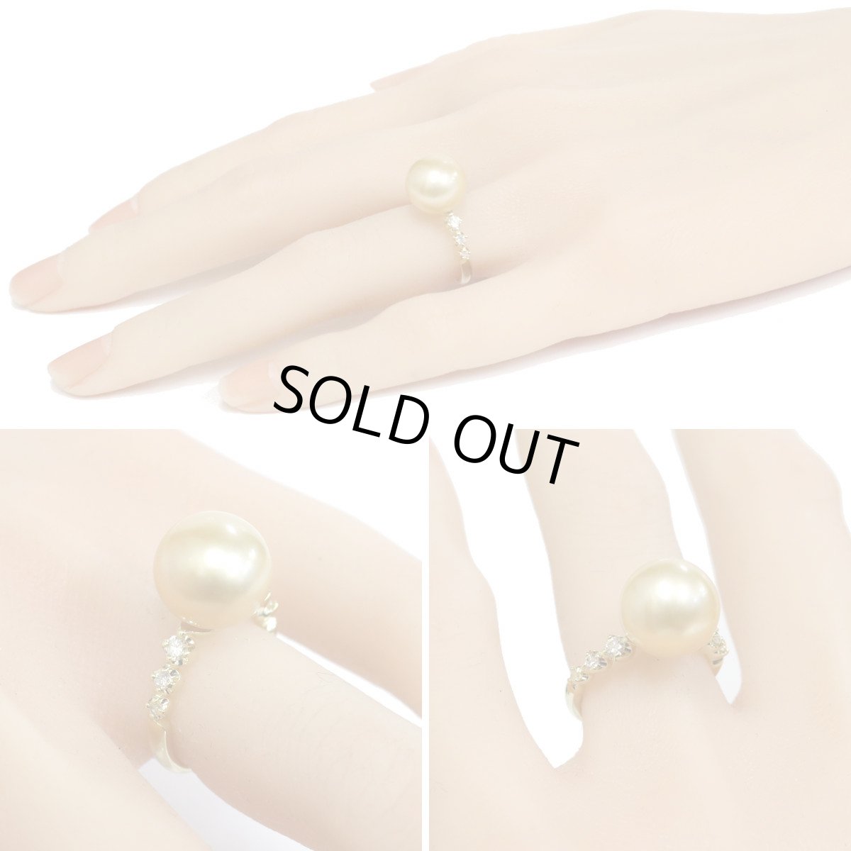 画像10: K18ゴールデンパールダイヤモンドリング D0.23 5.4g #9.5 (10)