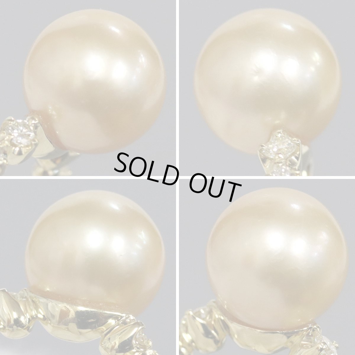 画像5: K18ゴールデンパールダイヤモンドリング D0.23 5.4g #9.5 (5)