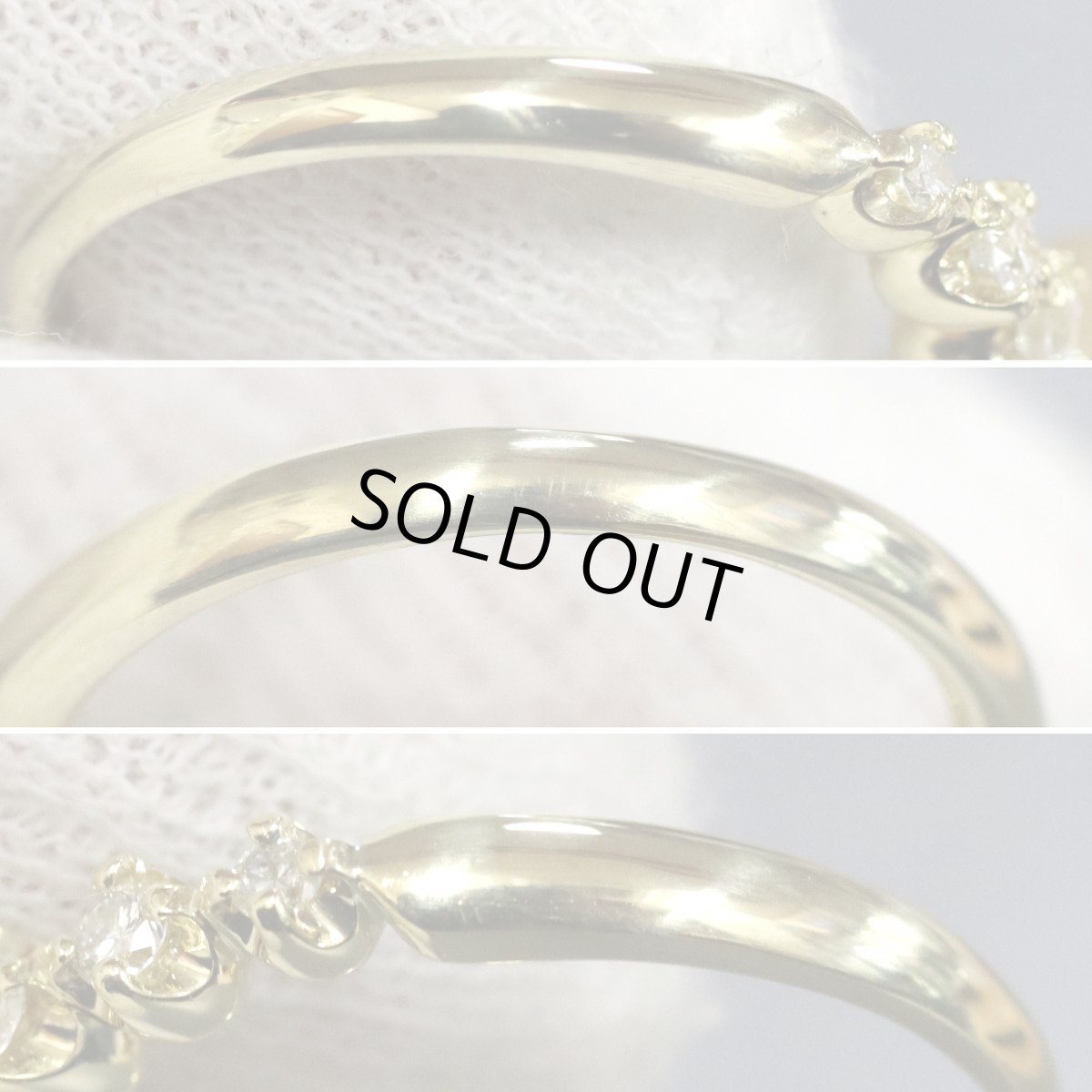 画像6: K18ゴールデンパールダイヤモンドリング D0.23 5.4g #9.5 (6)